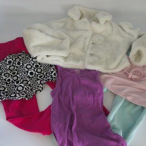 Faux Fur jacket Tops and pants